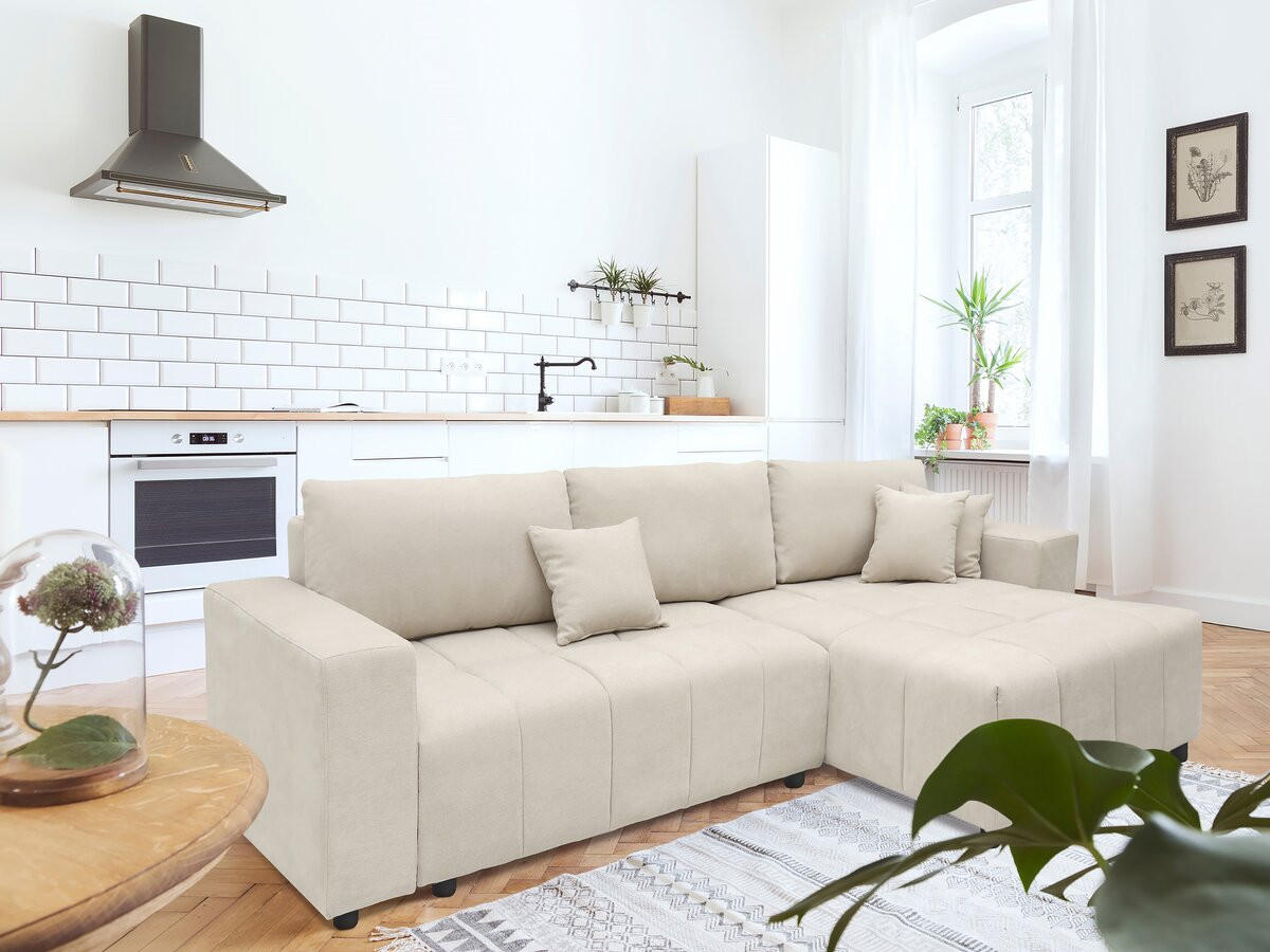ECKSOFA george beige - Beige, Textil (181/271cm) - Habitat Garten