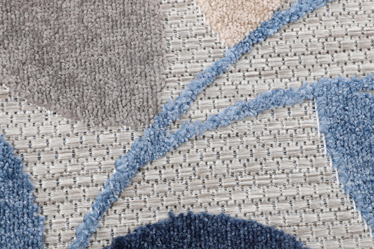 TEPPICH PATIO rund Grau 120/120 cm - Grau, Textil (120/120cm) - Tapiso