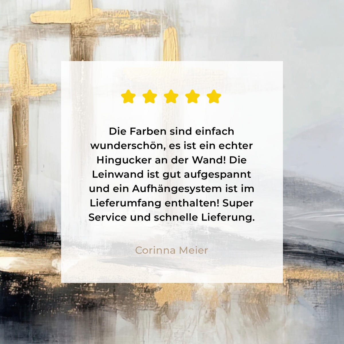 LEINWANDBILD Abstrakt - Malerei - Christentum - Kreuz Wandbild Wohnzimmer 60x80 cm - Weiß, Textil (60/80cm) - MuchoWow