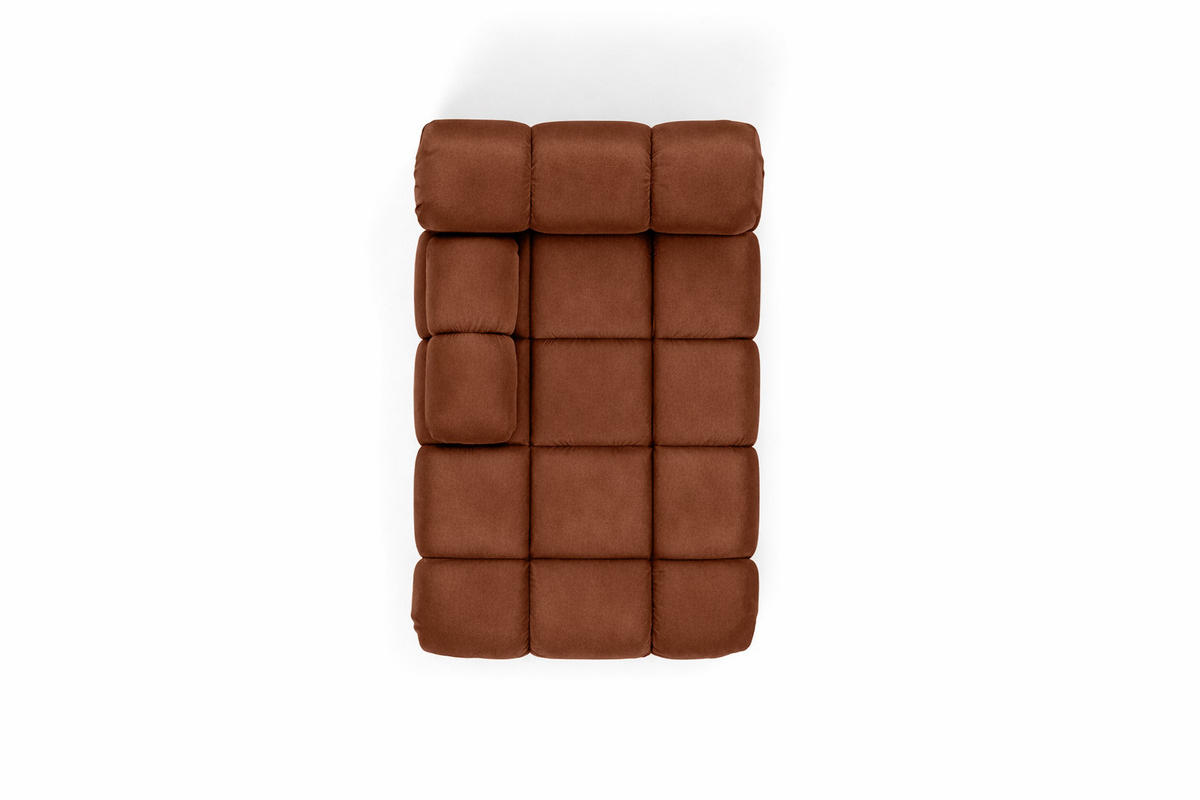 CHAISELONGUE Modular, Veloursstoff Salvador, Dunkelbraun, Links, Selia - Dunkelgrün/Dunkelbraun, Holz (95/70/160cm) - Kaiser Möbel