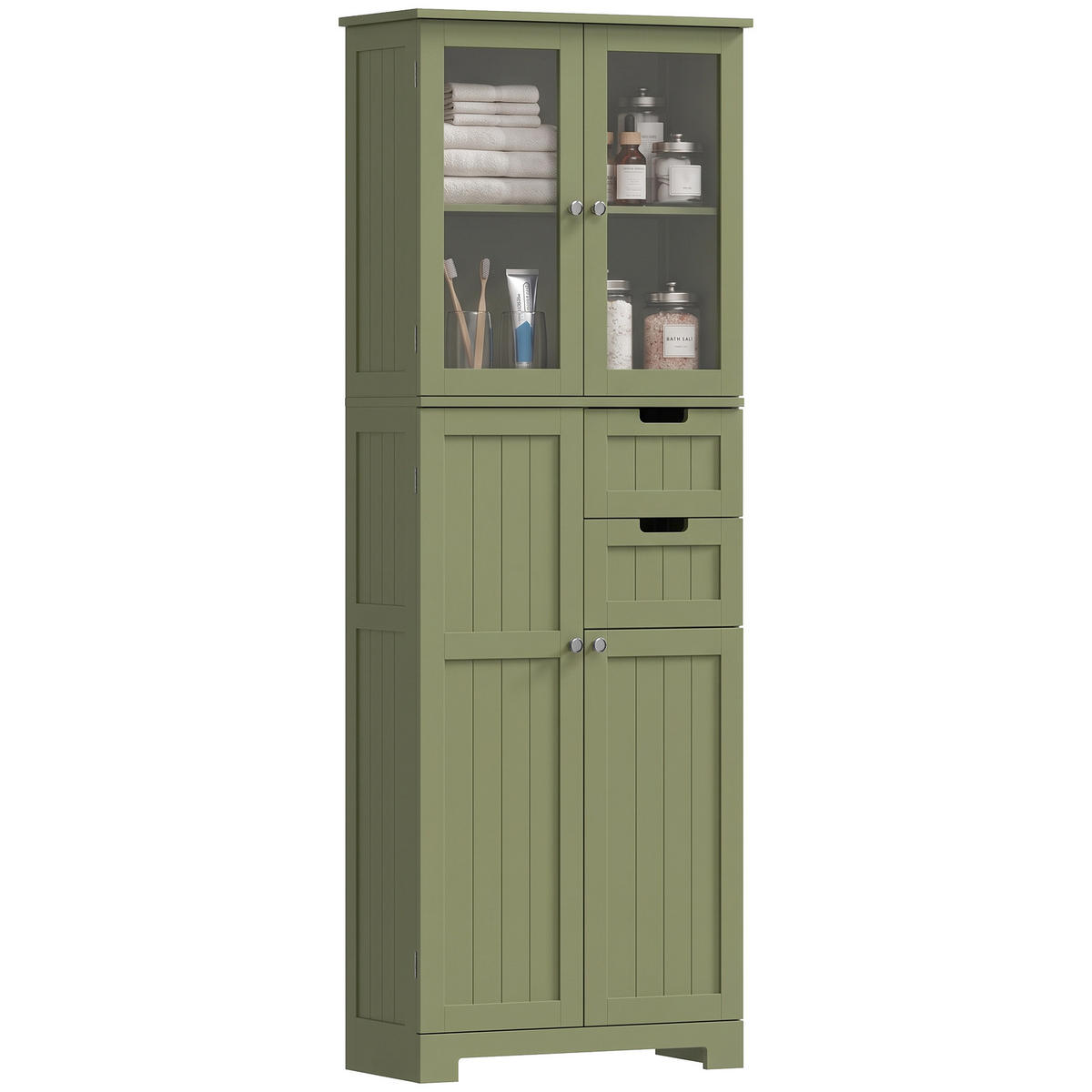 HOCHSCHRANK Grün 60/30/170 cm - Grün, Fell (30/170/60cm) - PANGIVO