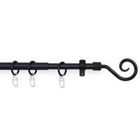 GARDINENSTANGENSET 120-220cm Schwarz Roma - Schwarz, Metall (120cm)