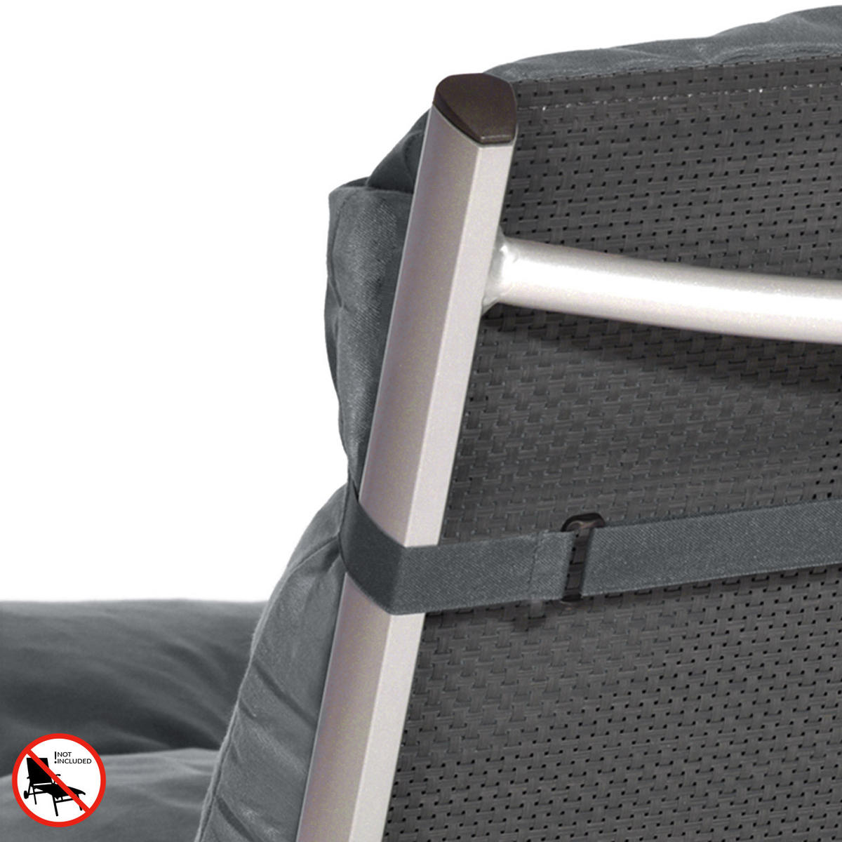 ROLLIEGENAUFLAGE Flair RL 190/60/8cm Graphitgrau - Graphitfarben, Textil (60/8/190cm) - Beautissu 