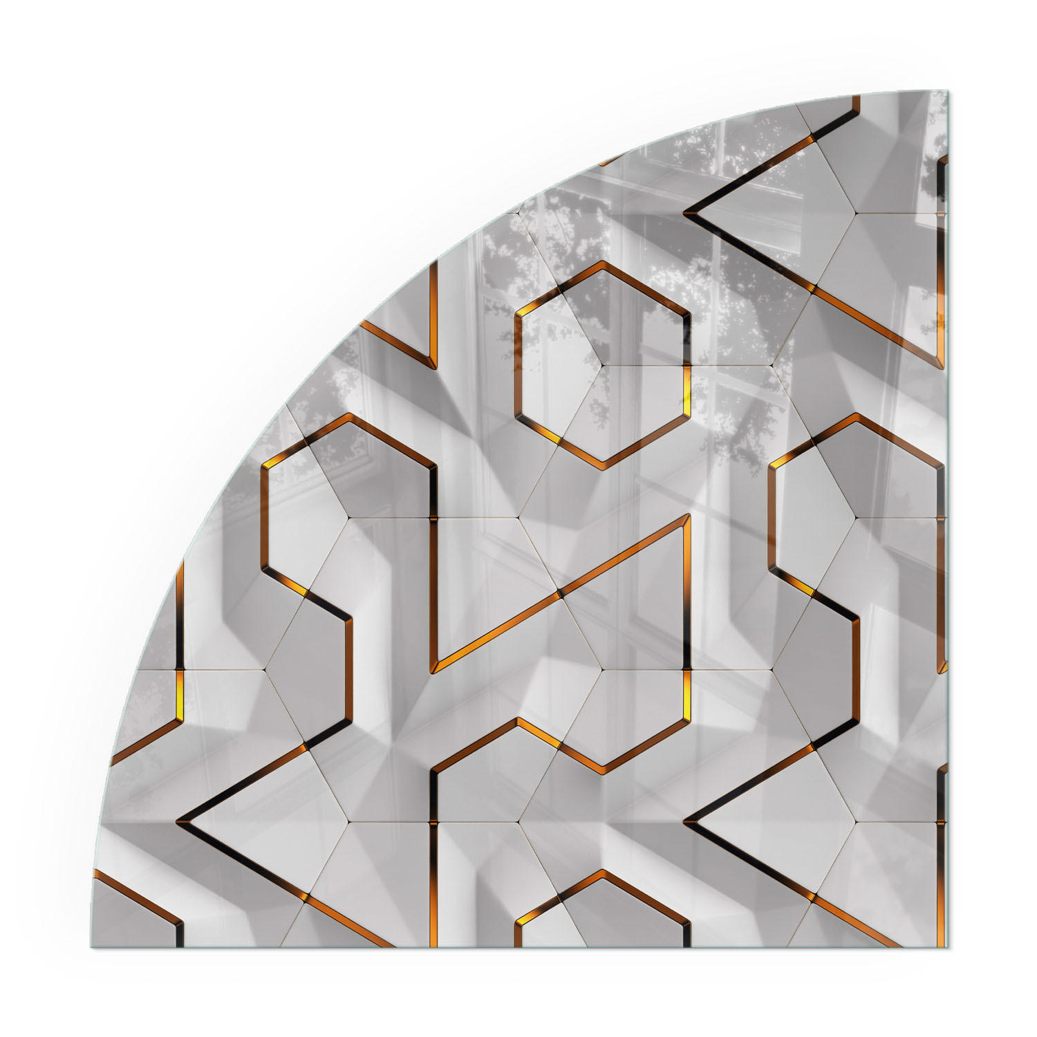 TULUP PODLOŽKA POD KRB 1/4 100x100 cm - Geometrický 3D vzor
