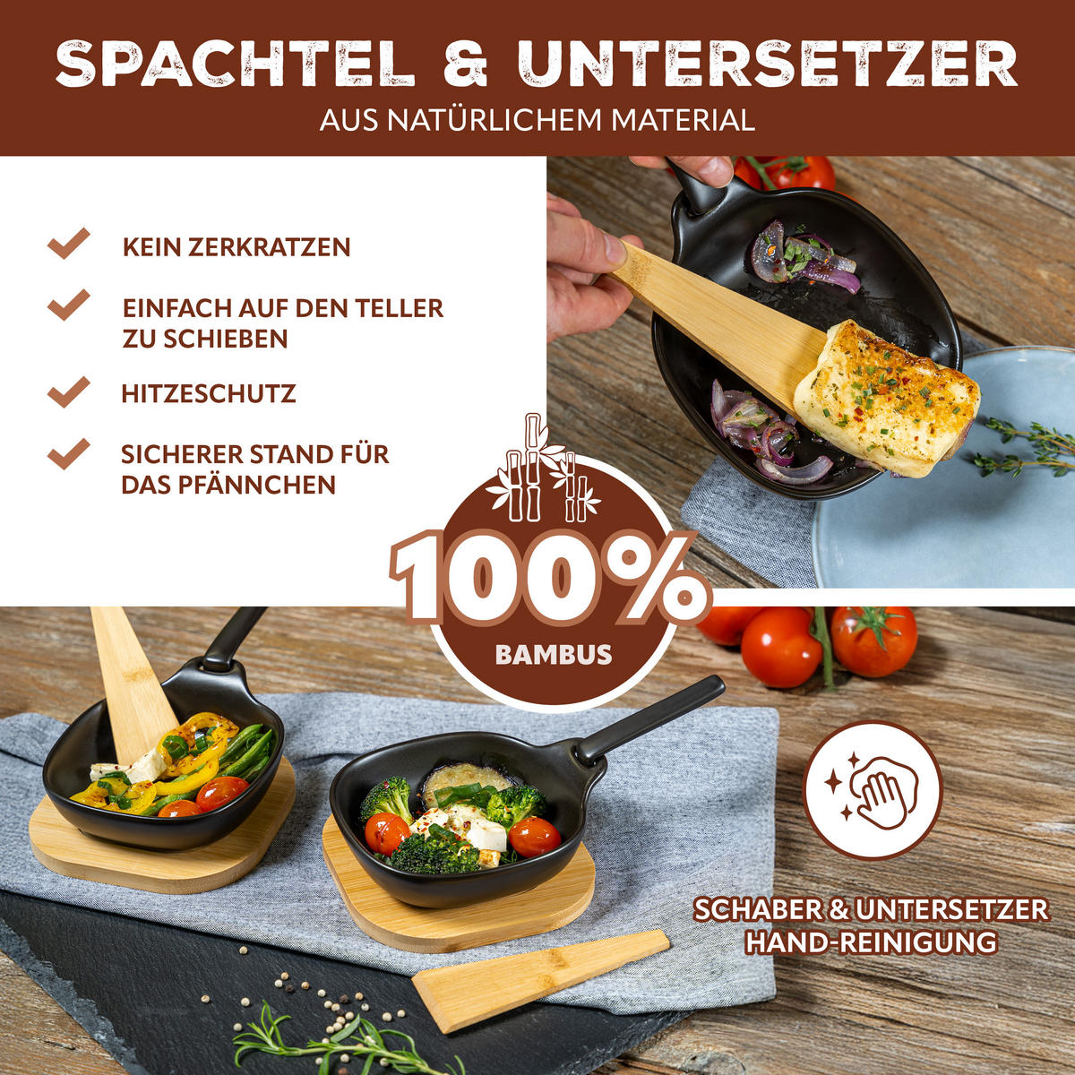 GRILLPFÄNNCHEN 4er-Set, schwarz - Schwarz, Keramik (14.5/4/14.5cm) - bremermann