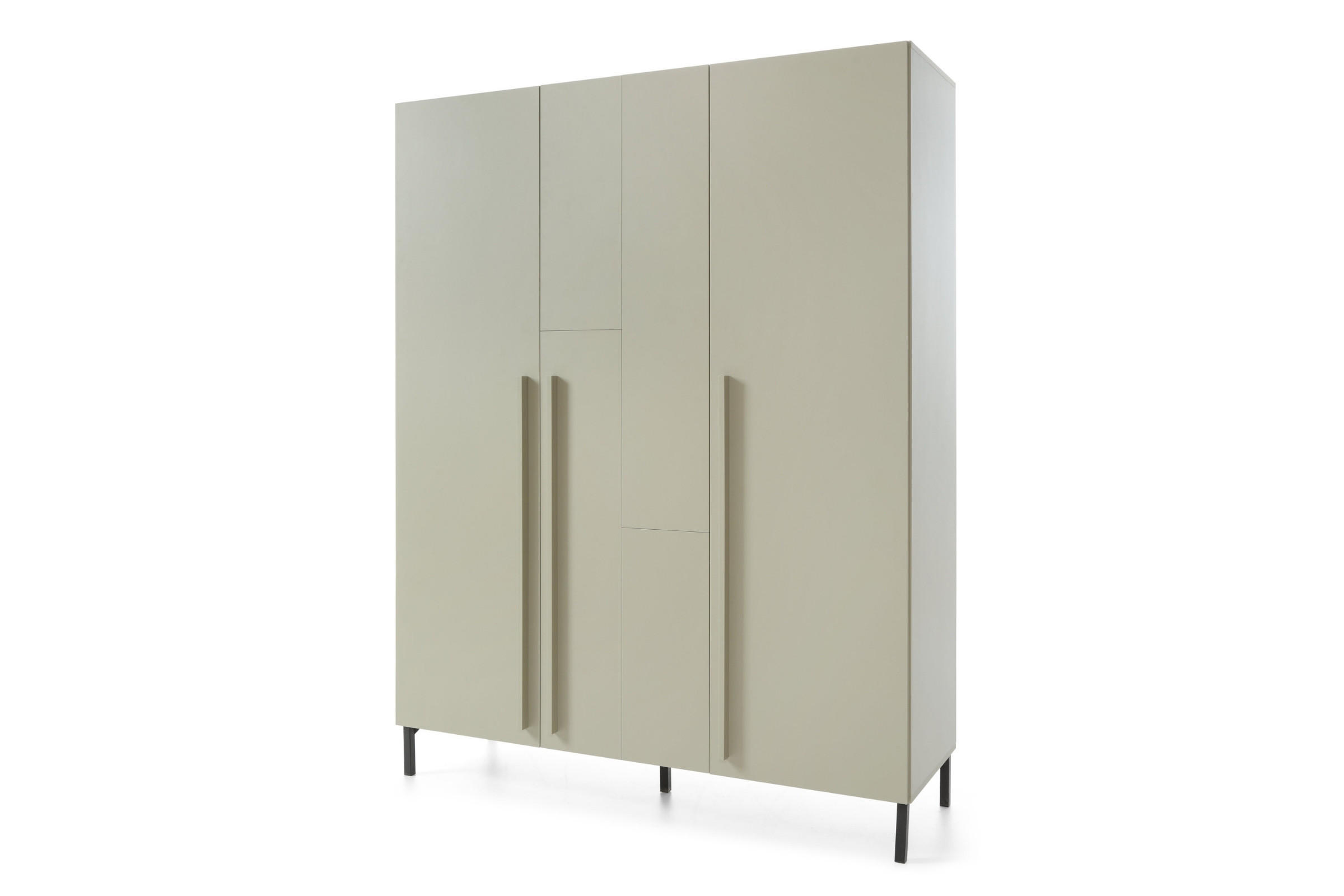 KINDERKLEIDERSCHRANK SORENTO 01 150/50/195 in Eukalyptus/Baltic Düne Eiche/Schwarzer Onyx - Eukalyptusholzfarben/Eichefarben, Holzwerkstoff (150/195/50cm) - Deine Möbel 24