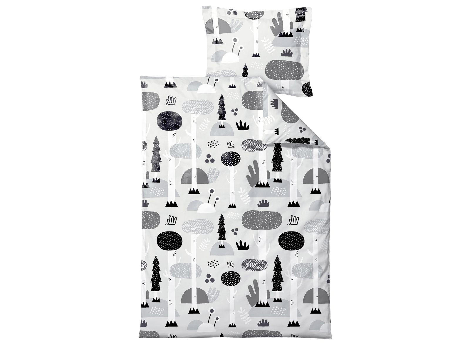 BETTWÄSCHE Magic Forest 100/140 cm schwarz-weiß Baumwolle - Multicolor, Textil (100/140cm) - Södahl