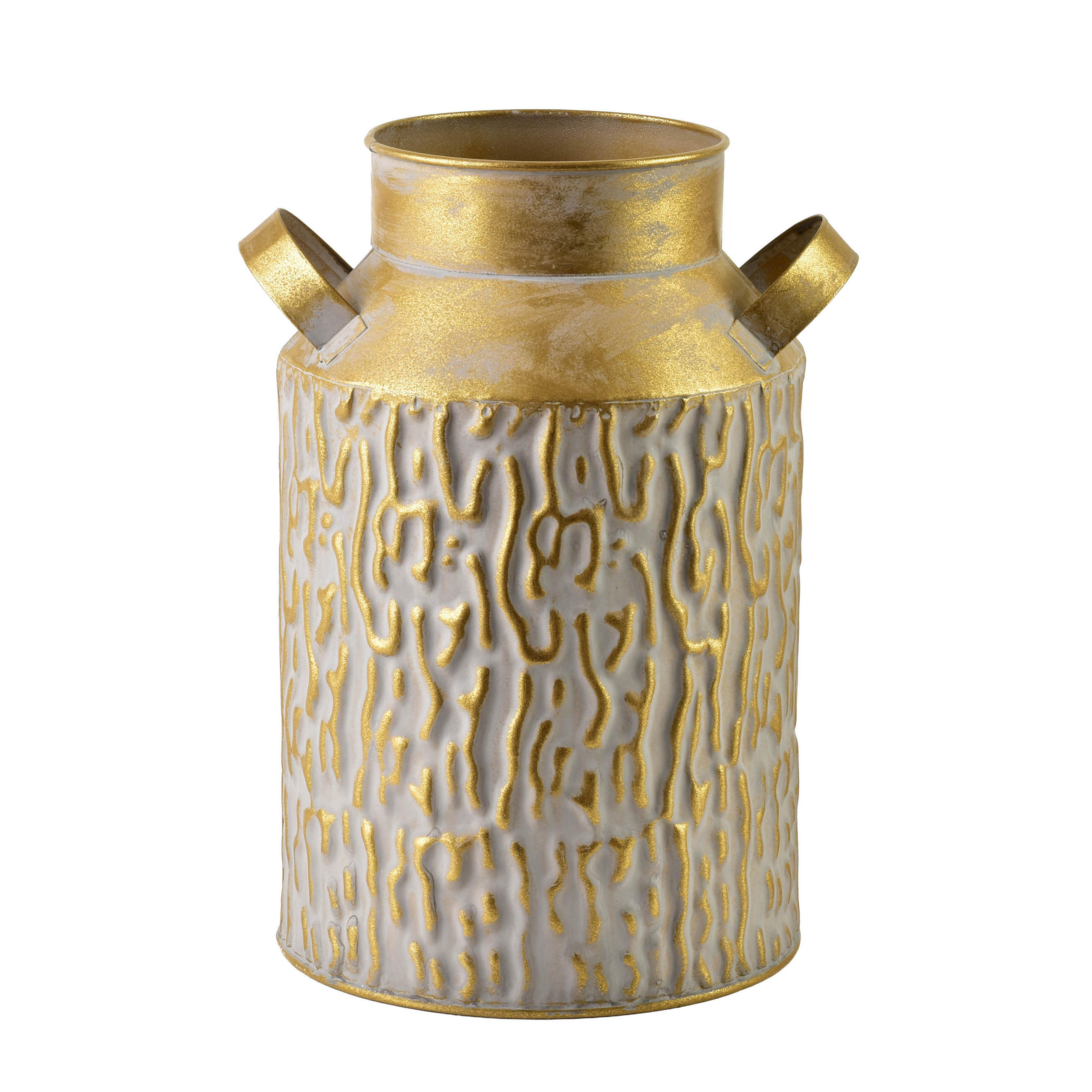 VASE Vintage Glow Gold 11x17x27 cm Metall - Goldfarben, Metall (27cm) - Mondex