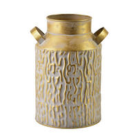 VASE Vintage Glow Gold 11x17x27 cm Metall - Goldfarben, Metall (27cm) - Mondex