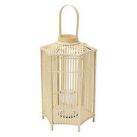 BAMBUSOVÁ LAMPION H: 75 cm Barva dřeva Boho styl - přírodní, dřevo (35/75/35cm) - ECD-Germany