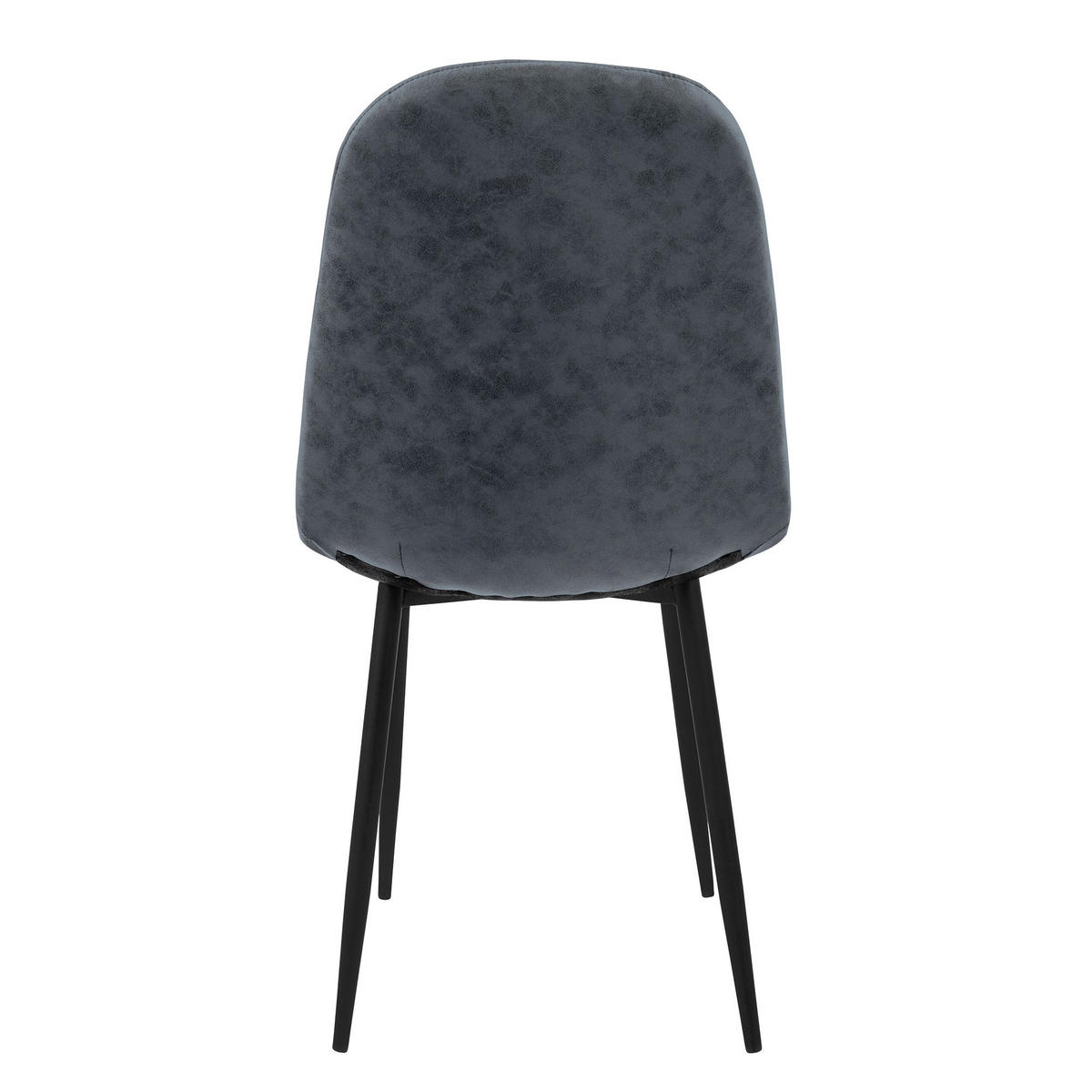 STUHL Kunstleder Anthrazit 4er Set - Anthrazit, Metall (51/89/44cm) - ML-DESIGN