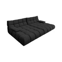 BIG SOFA VIVIEN Schwarz Velvet - Schwarz, Kunststoff/Textil (296/85/178cm) - KAWOLA