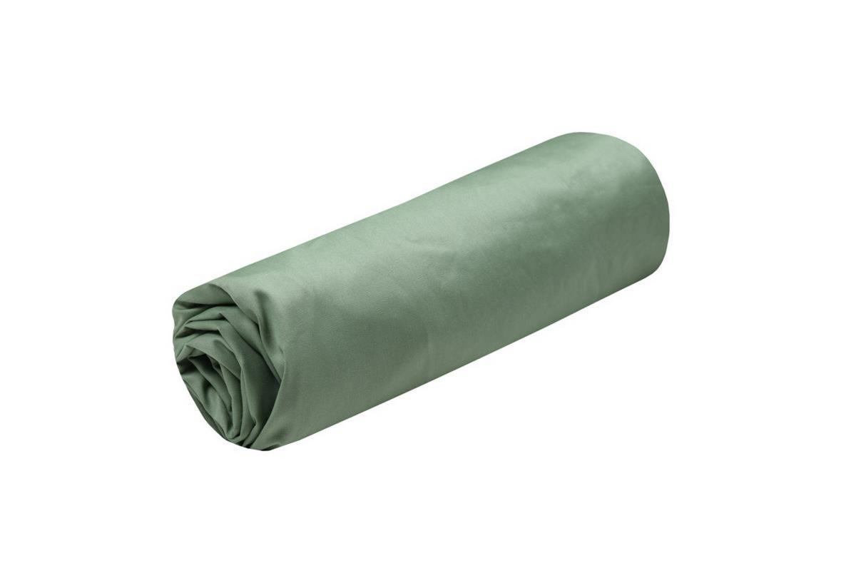 SPANNBETTLAKEN Baumwolle Elysse - Grün, Naturmaterialien (200/160cm)
