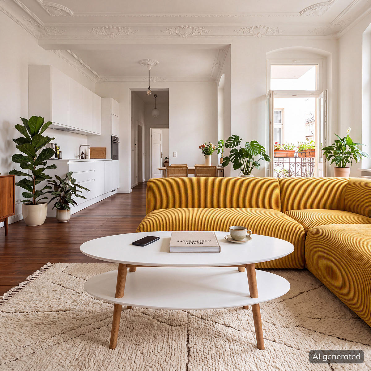 COUCHTISCH - Eichefarben/Weiß, Eichenholz/Holz (60/110/42cm) - home24