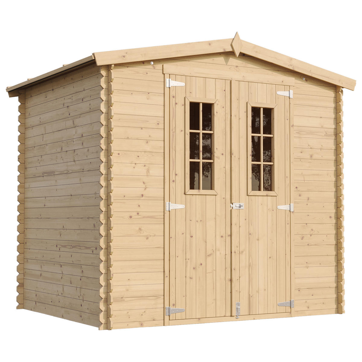 GARTENHAUS aus Holz - B236xL226xH218 cm/ 4.33 m2 - M369C - Beige, Holz (220/218/226cm) - Timbela