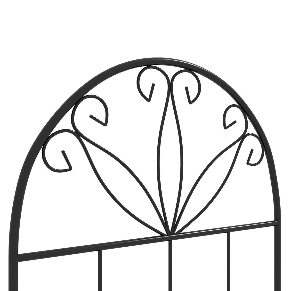 RANKGITTER DE-18323 2er-Set für Kletterpflanzen, 120 cm hoch Schwarz - Schwarz, Metall (1.1/120/51cm) - ComfortXL
