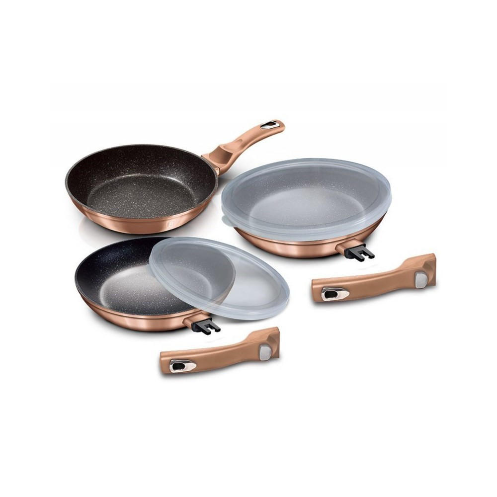 PFANNENSET Gold 28/28/5.2 cm BH7054 - Goldfarben, Metall - Berlinger Haus