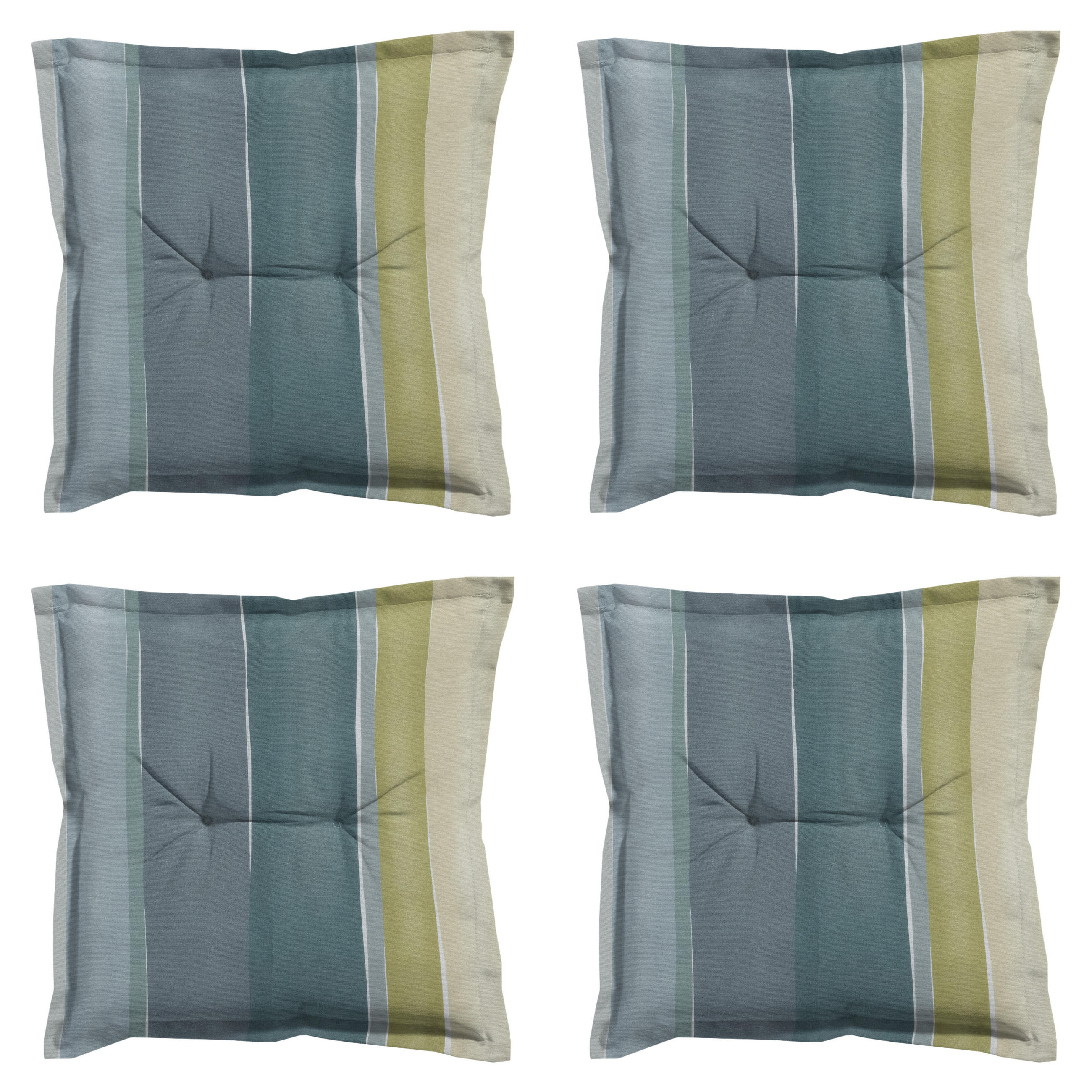 SITZKISSEN Nox - Mehrfarbig - 50/50/7 cm - 4er-Set - Multicolor, Textil (50/7/50cm) - Madison