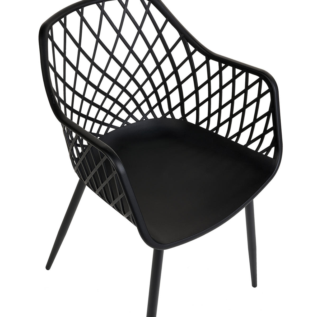 JÍDELNÍ ŽIDLE sada 2 ks Plast Černá Nashua II - černá, kov/plast (50/86/51cm) - Beliani