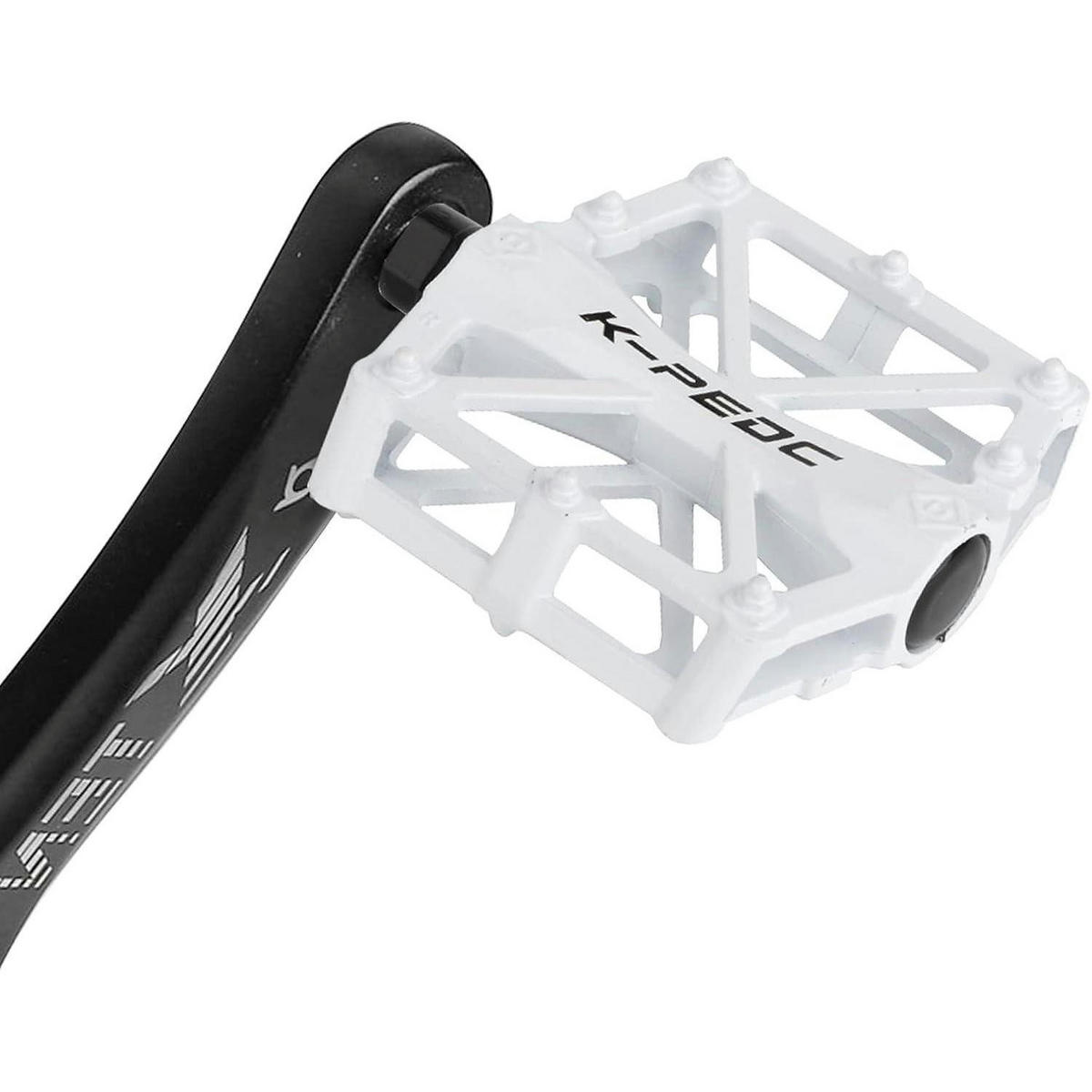 FAHRRAD Pedale Aluminium Anti Rutsch 9/16 Zoll Weiß - Weiß, Metall (9.1/1.5/9.2cm)