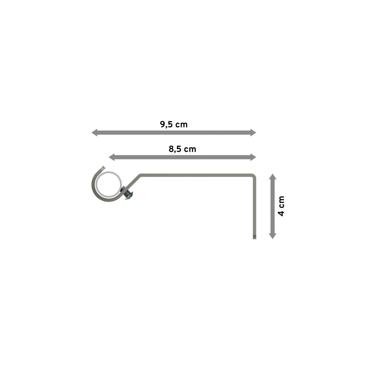 GARDINENSTANGE Olymp Lucan 240 cm (geteilt in 2 x 120 cm), 1-läufig (ohne Ringe), 16 mm Ø Chrom matt - Chromfarben/Nickelfarben, Metall (240cm) - INTERDECO