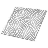 FLIESENAUFKLEBER 9 Stück 30x30 cm selbstklebend Rippchen - Grau, Textil (30/1.6/30cm) - TULUP