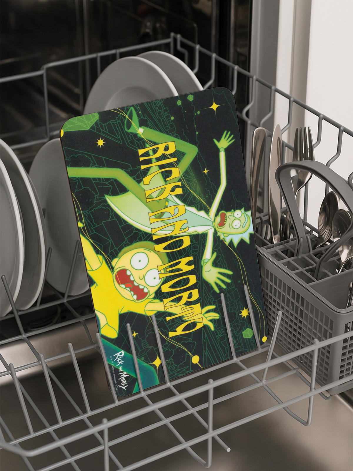 BRETTCHEN Rick and Morty Schwarz 14,5 x 23,5 cm - Schwarz, Kunststoff (14.5/23.5cm) - United Labels