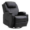 MASSAGESESSEL Fernsehsessel Elektrisch Relaxsessel 5 Massage-Modi Schwarz - Schwarz, Kunststoff/Metall (92/109/84cm) - HOMCOM