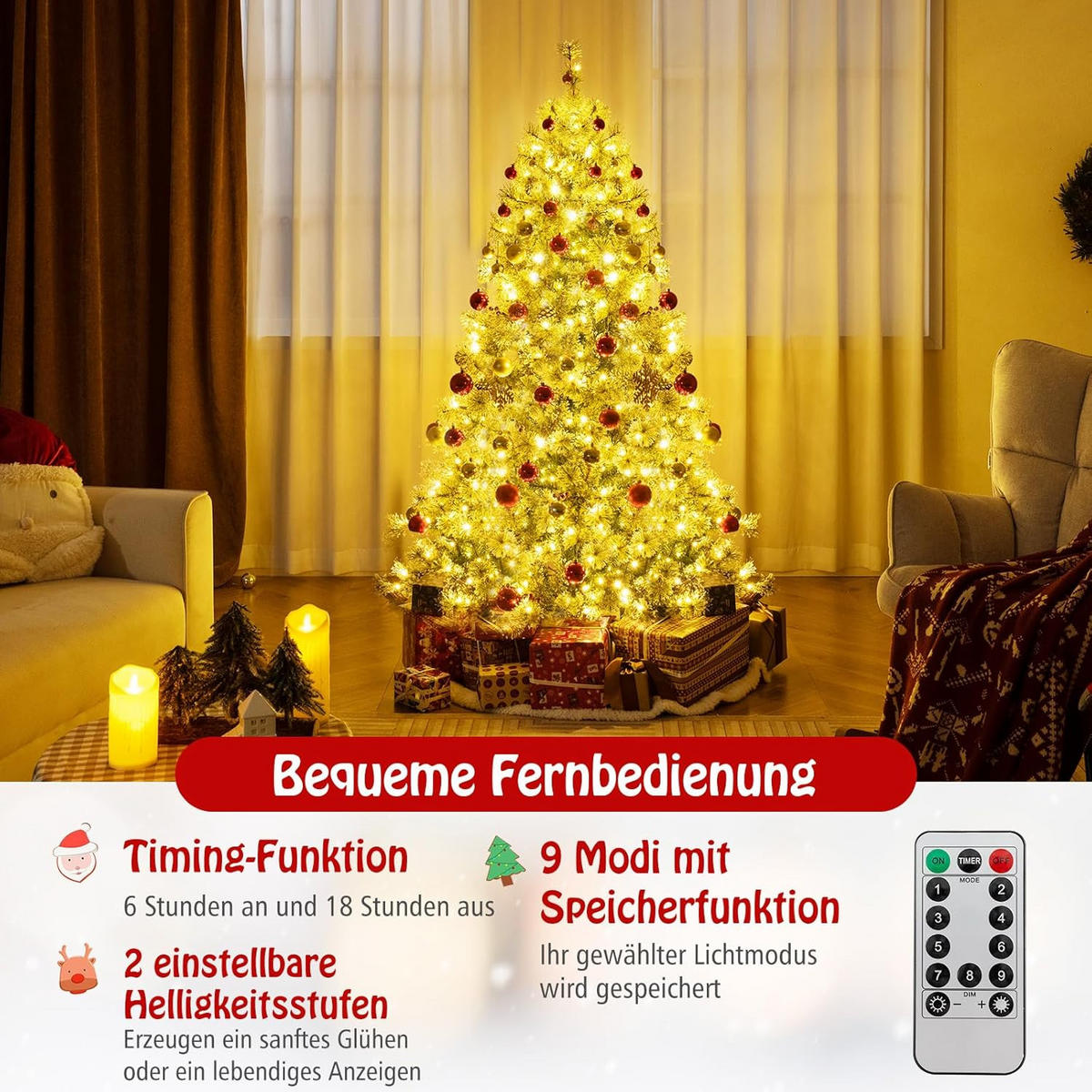 WEIHNACHTSBAUM Grün - Grün, Kunststoff (180cm)