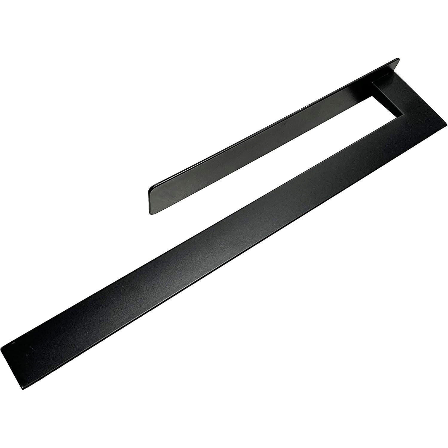 HANDTUCHHALTER ohne Bohren Edelstahl Schwarz Matt 38,5 cm - Schwarz, Metall (4/38.7/9.3cm)