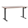 SCHREIBTISCH braunschwarz 160/72 cm manuell höhenverstellbar Destin III - Dunkelbraun/Schwarz, Holz (72/160/74cm) - Beliani