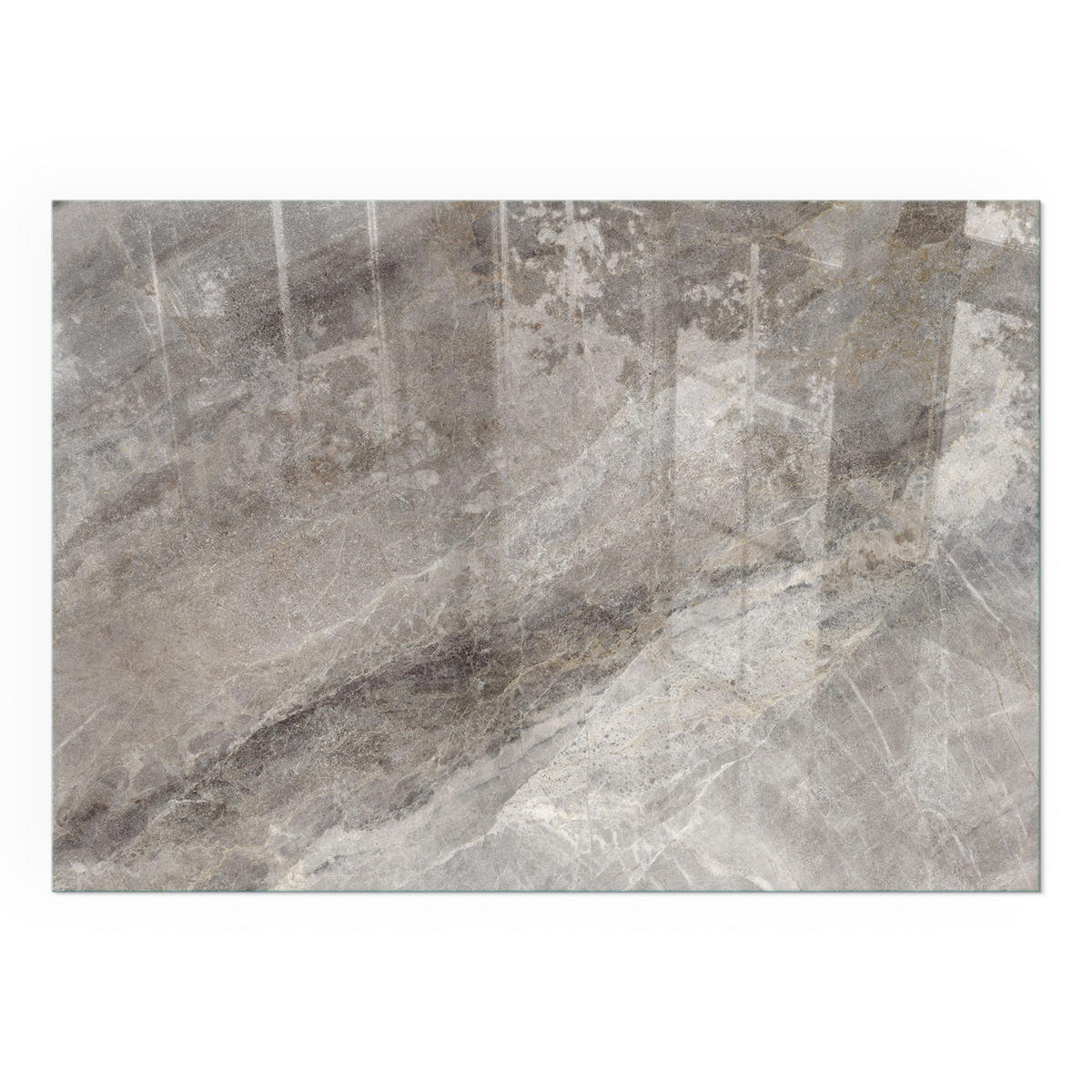 GLASPLATTE für Kamin 100x70 cm - Grau, Glas (100/70/0.4cm) - TULUP