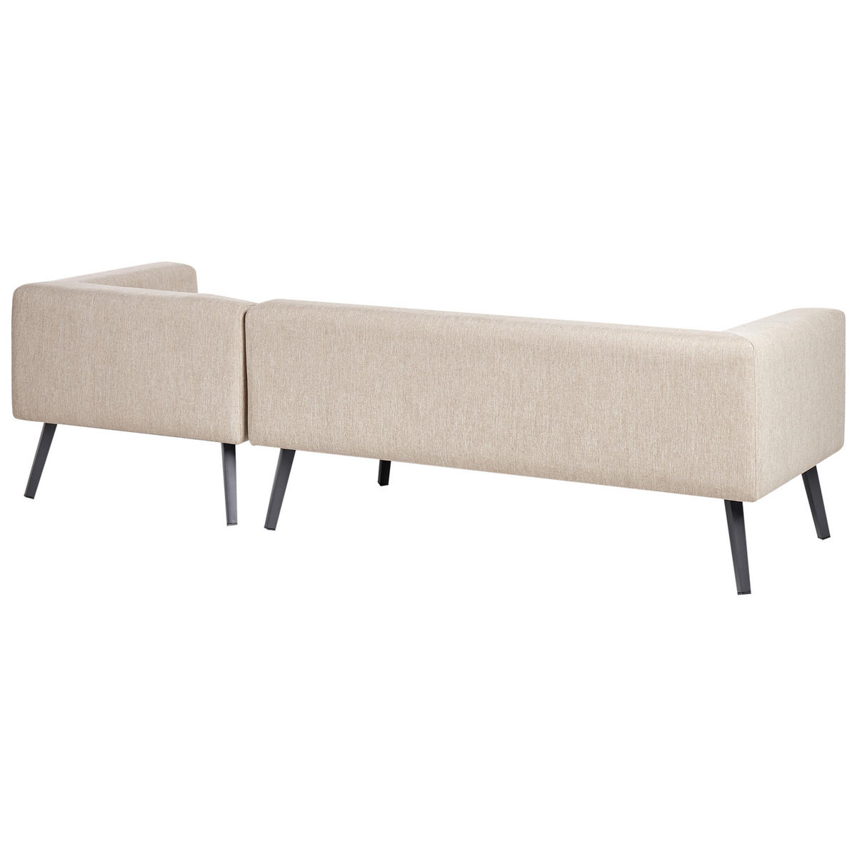 LOUNGE-SET 4-Sitzer Beige Sorrivo II - Beige/Grau, Textil - Beliani