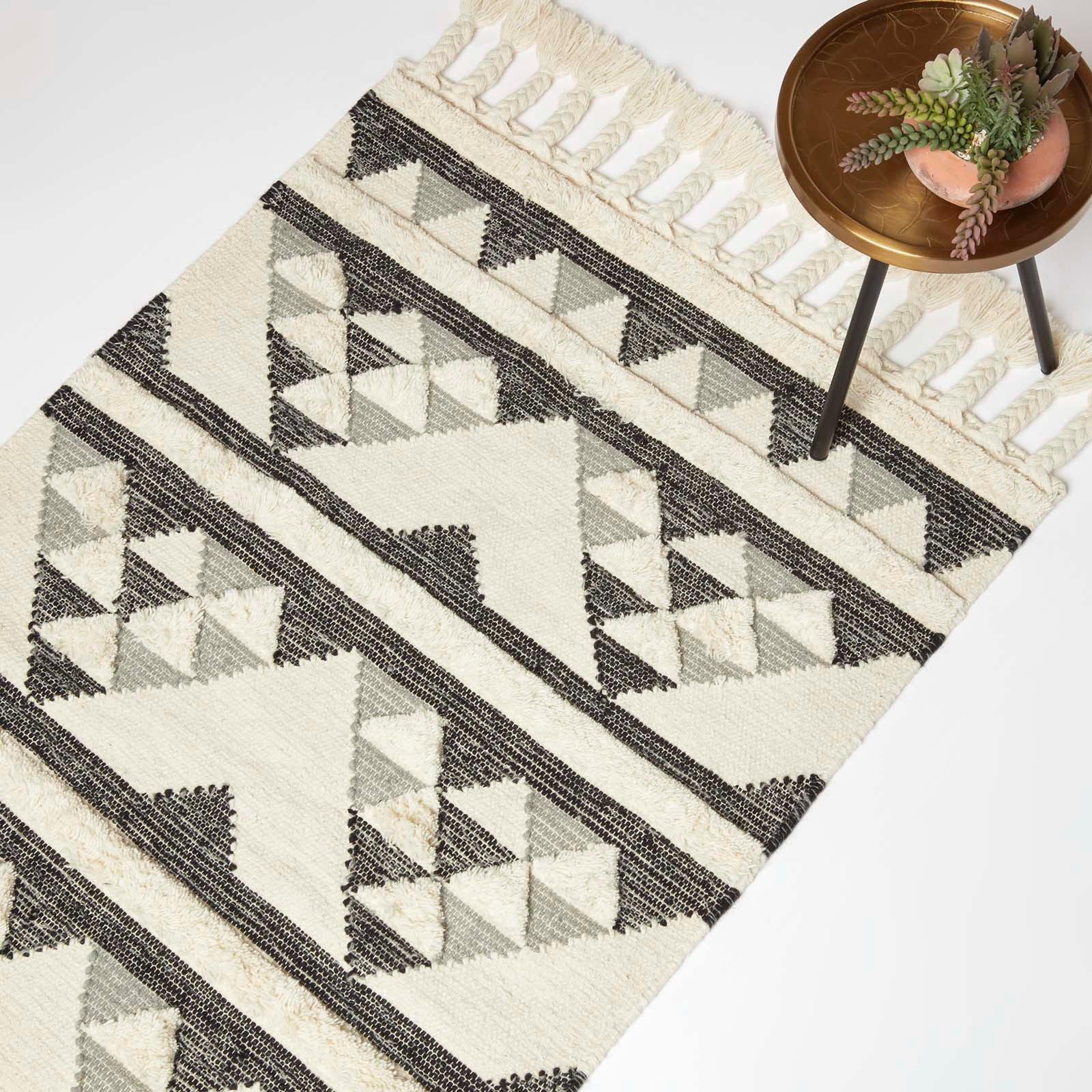 KELIM-TEPPICH Kota handgewebt 120/170 cm - Schwarz, Textil (120/170cm) - Homescapes