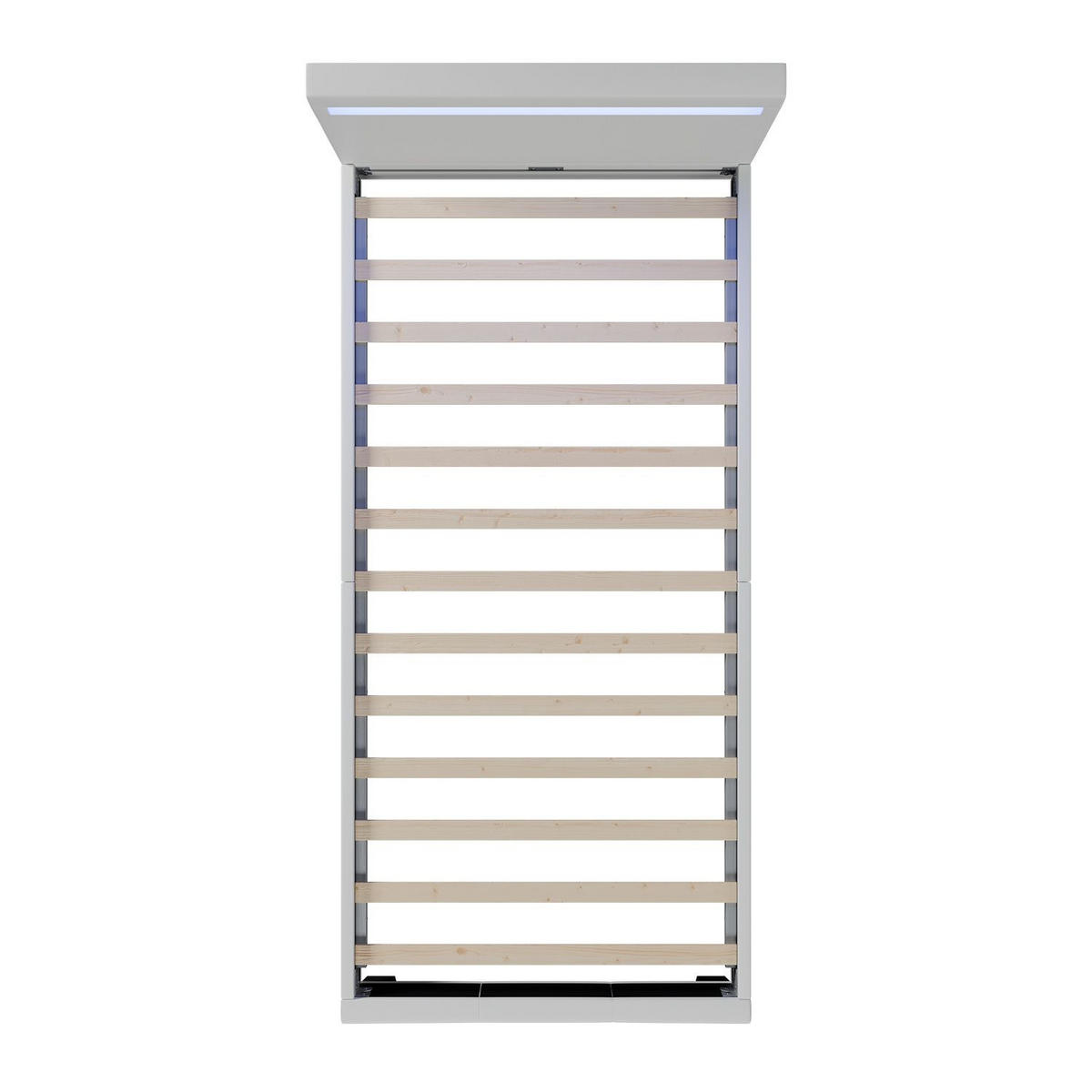 POLSTERBETT Paris mit Matratze und LED weiß 90x200cm - Weiß, Textil (90/200cm) - Juskys