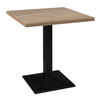 BISTROTISCH Ekzuperiia 70x70x75 schwarz matt/eiche sägerau - Naturfarben, Metall (70/75/70cm) - 58aufmkessel