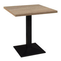 BISTROTISCH Ekzuperiia 70x70x75 schwarz matt/eiche sägerau - Naturfarben, Metall (70/75/70cm) - 58aufmkessel