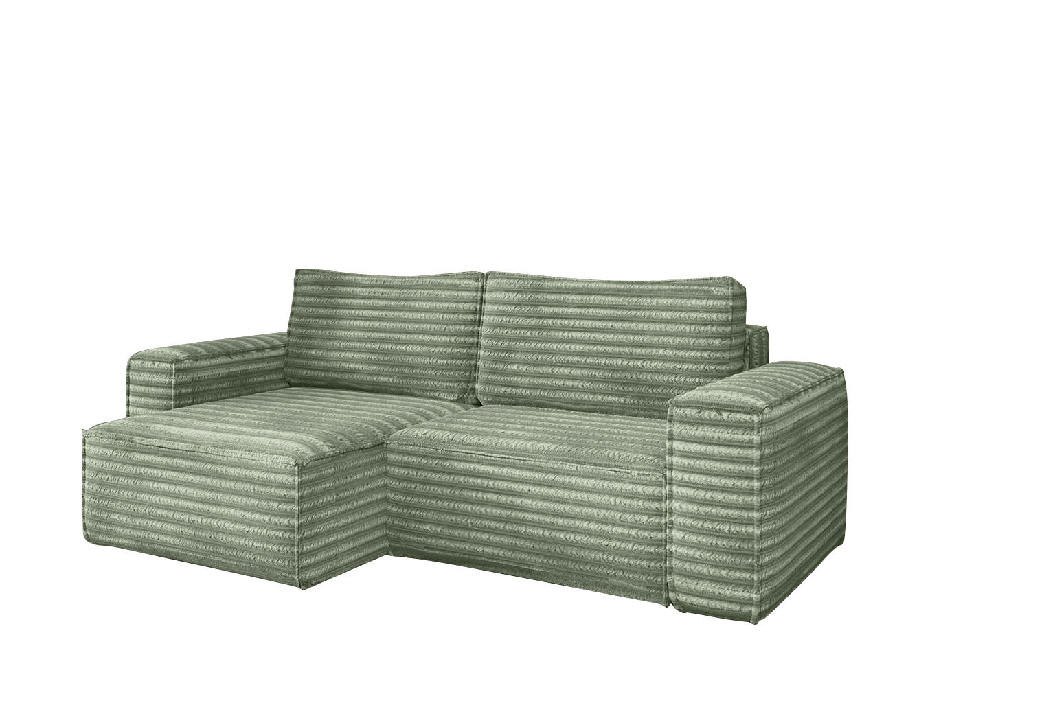 ECKSCHLAFSOFA Bohoo-Ecksofa mit Schlaffunktion stoff Velo Olive Links - Olivgrün, Holz/Textil (140/248cm) - Kaiser Möbel