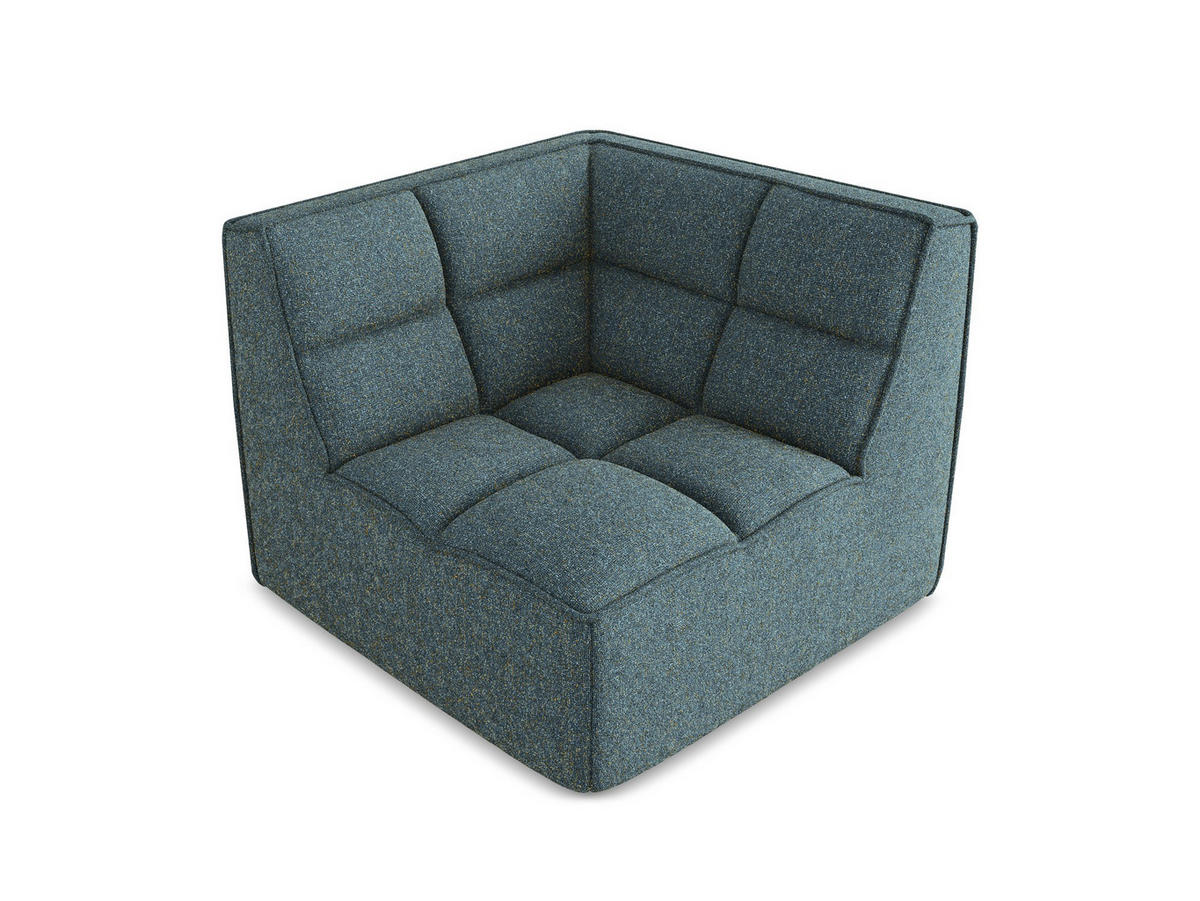 SOFAELEMENT Strukturstoff Stoff Blau - Blau/Blaugrau, Kunststoff/Textil (98/75/98cm) - Makamii