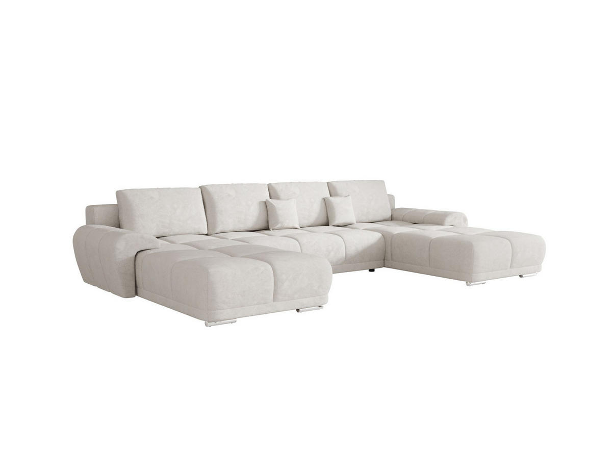 ECKSOFA BEGA U Links TENDER WAY 01 mit Schlaffunktion - Beige, Textil (372/87/185cm) - Bedante