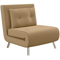 SCHLAFSESSEL, Samt, Stahl, Braun - Braun, Textil (88/83/77cm) - HOMCOM