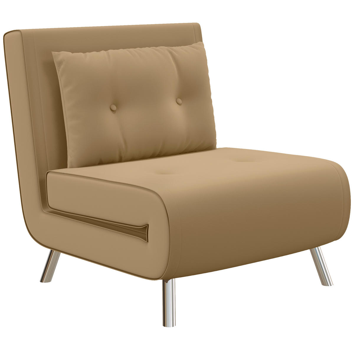 SCHLAFSESSEL, Samt, Stahl, Braun - Braun, Textil (88/83/77cm) - HOMCOM