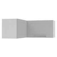 ECKHÄNGESCHRANK Kvantum W14/90/36 Dust Grey Matt / Weiß Matt 90 / 90 / 36cm - Weiß/Grau, Holz/Holzwerkstoff (90/36/90cm) - Feldmann-Wohnen