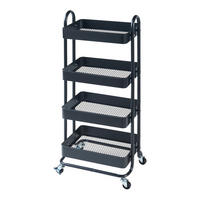 SERVIERWAGEN Pyhäntä - Schwarz, Metall (46/103.5/35cm) - [en.casa]