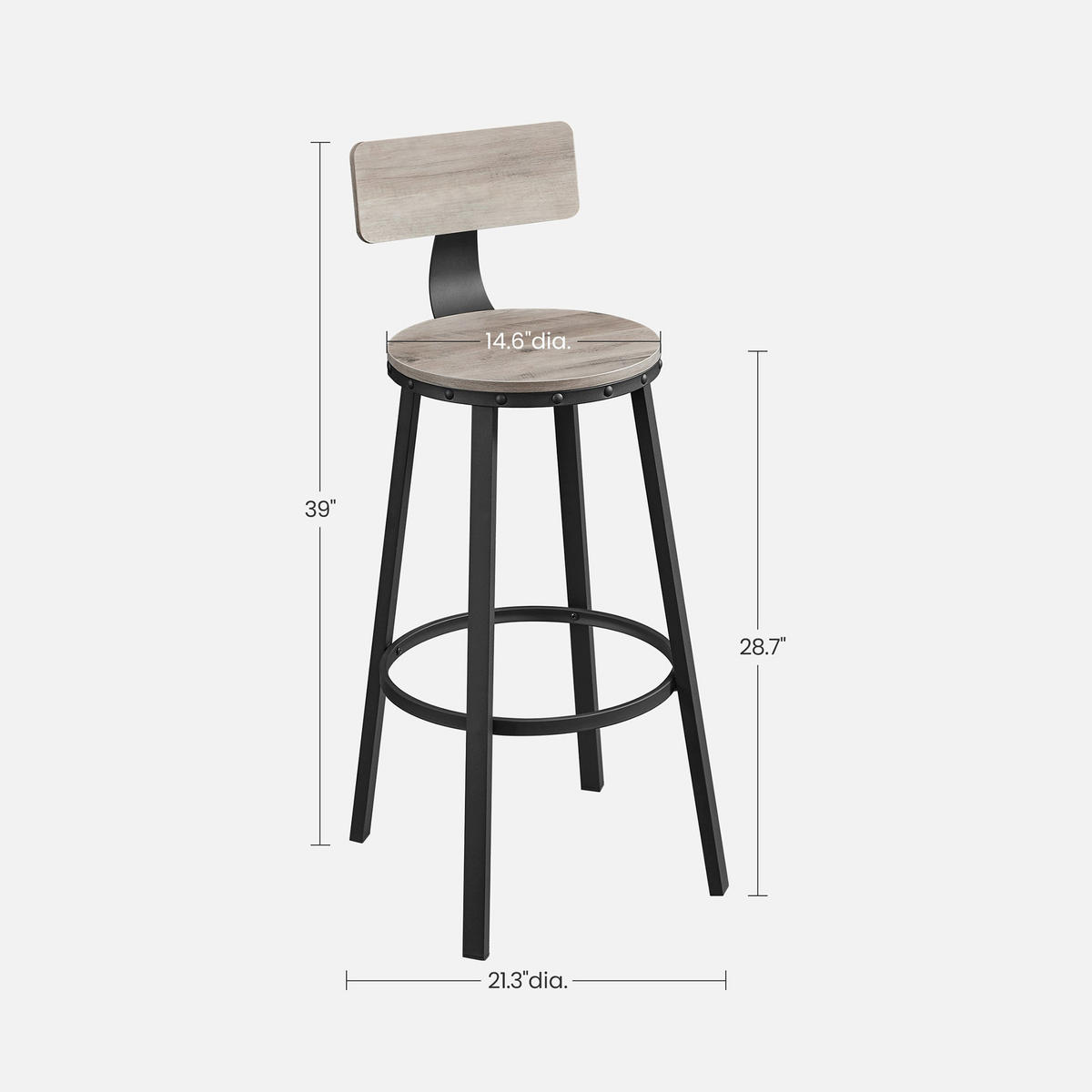 BARSTUHL 2ER-SET - Schwarz, Holzwerkstoff (54/99/54cm) - Hansiro