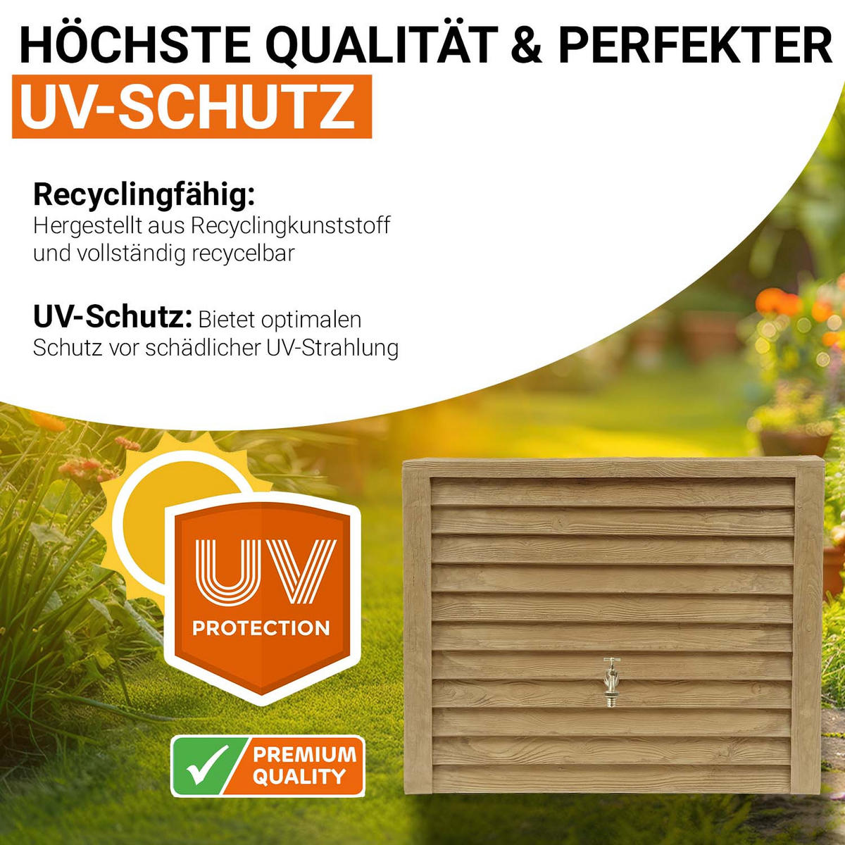 Y Wandtank Komplett-Set 350 L light - Braun, Kunststoff (40/100/124cm) - GARANTIA