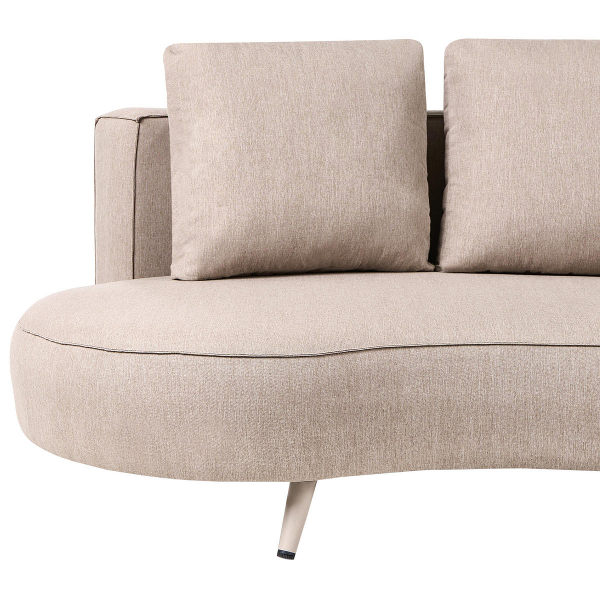 GARTENSOFA 3-Sitzer rechtsseitig Beige Parori - Beige, Textil (210/95/104cm) - Beliani