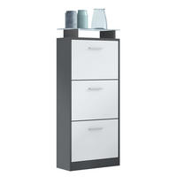 SCHUHSCHRANK Lavia Front in Weiß matt - Weiß, Holzwerkstoff (46/128/23cm) - Vladon