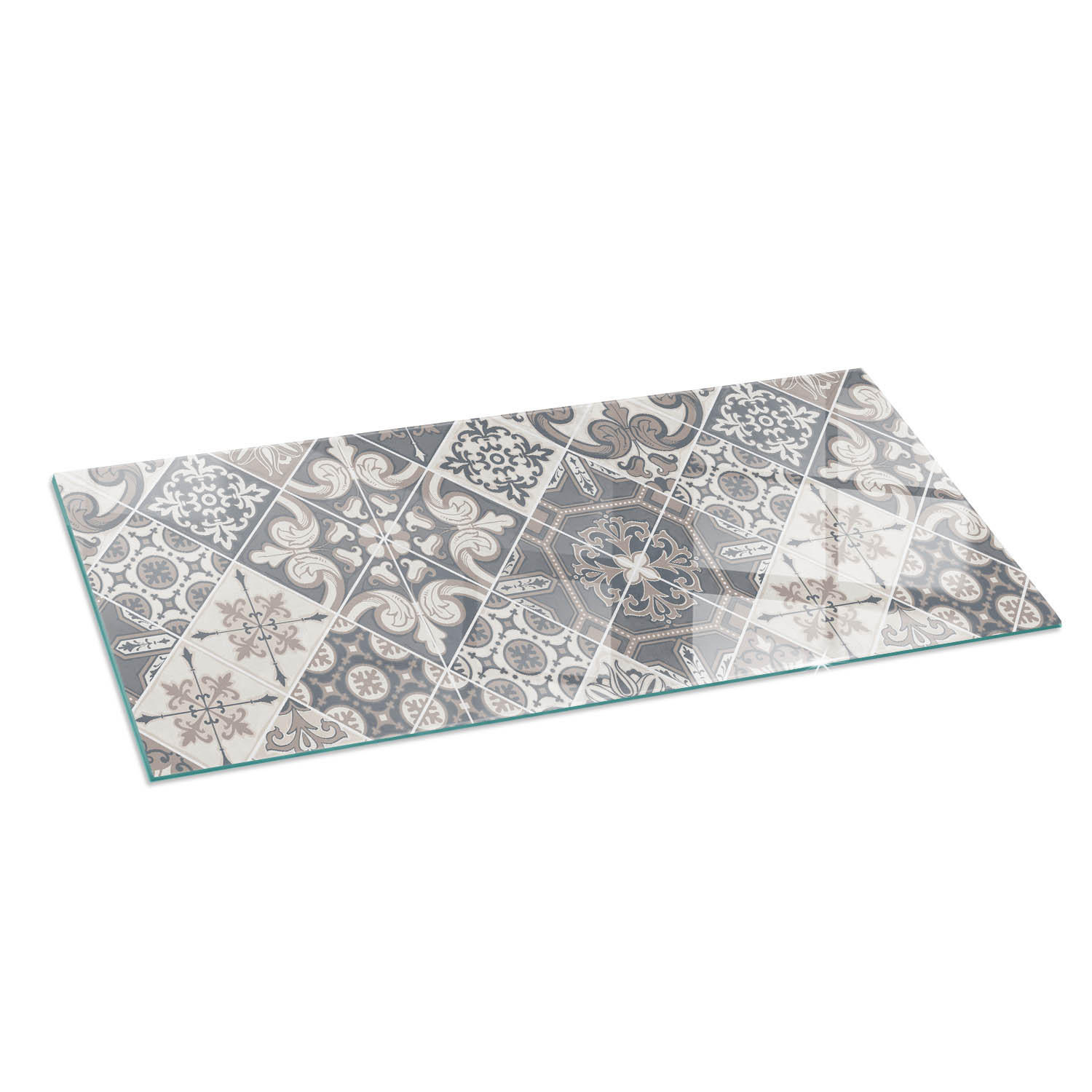 ArtPrintCave Glasplatte Grau 125x50x0.4 cm