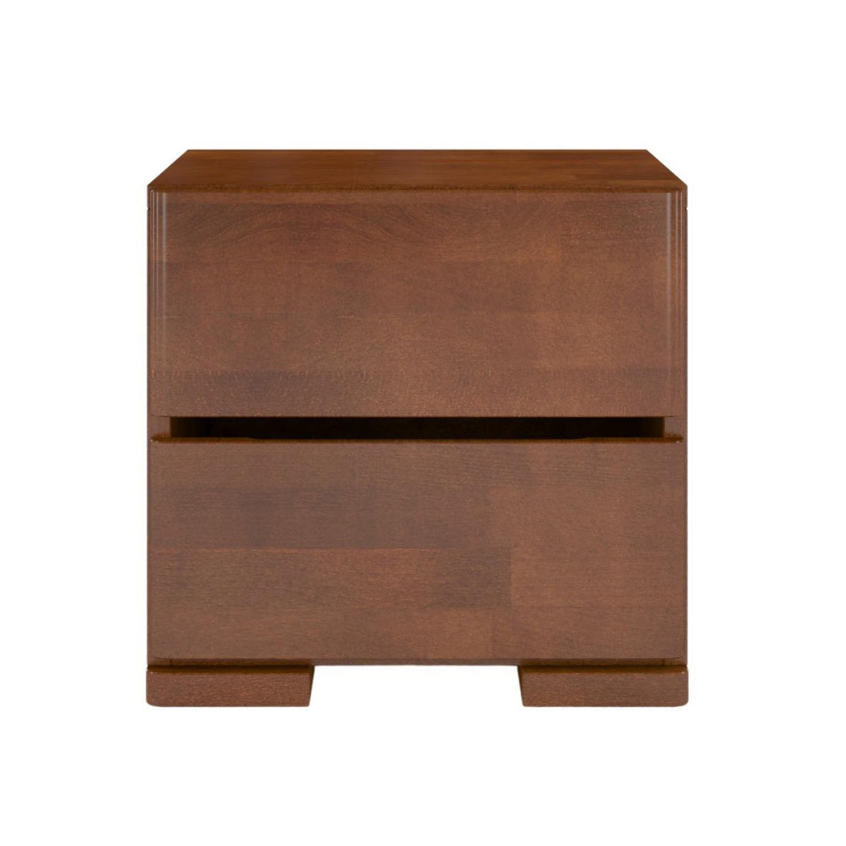 MASSIVHOLZNACHTTISCH Sandema mit zwei Schubladen, Buche - lackiert, Nussbaumfarbe - Walnussfarben, Holz/Buchenholz (40/38/34cm) - Visby